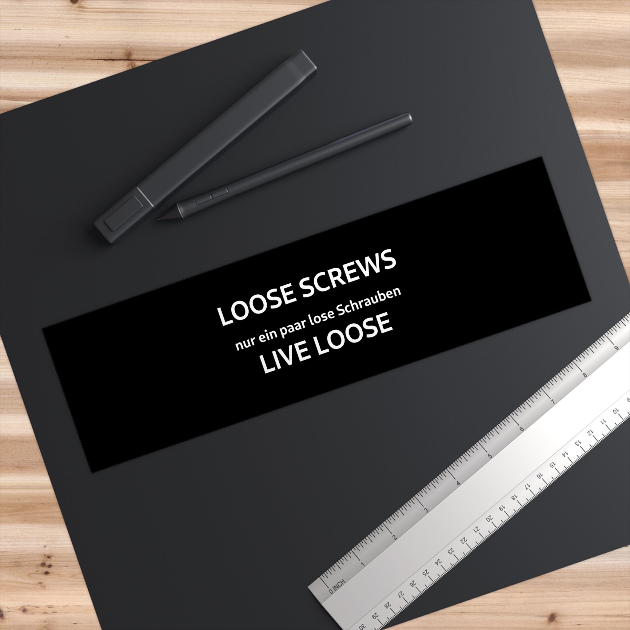 Loose Screws Bumper Sticker — "Loose Screws / nur ein paar lose Schrauben / Live Loose"